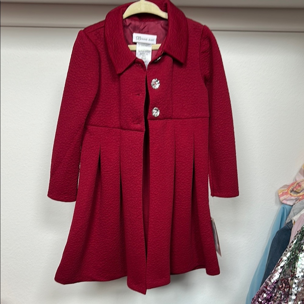 Red Kids Coat- Size 4T